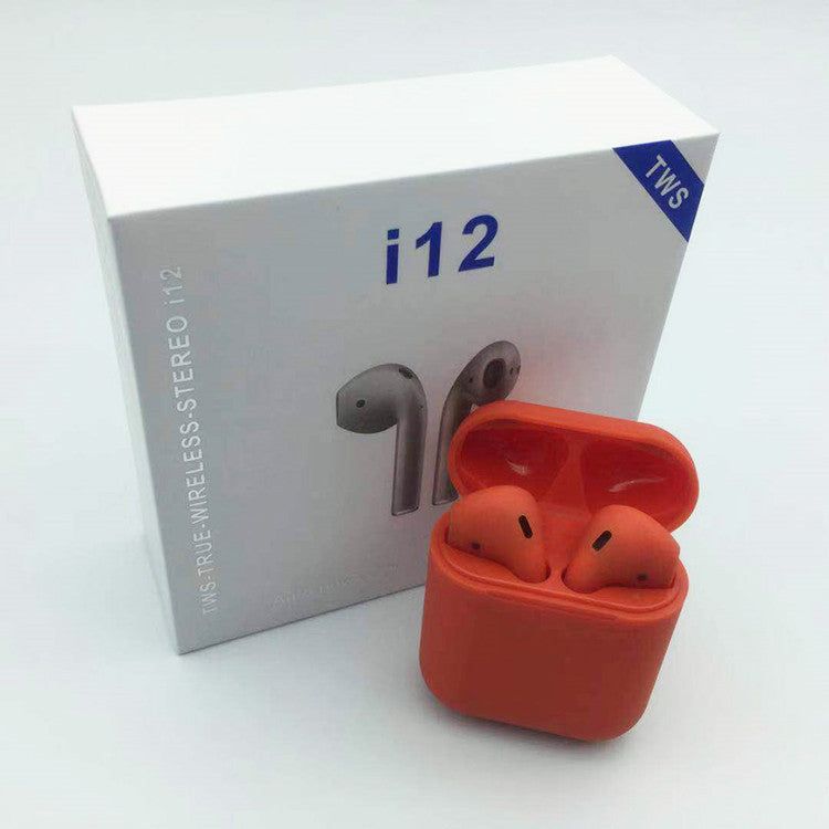 I12 Bluetooth Headset tws Wireless Bluetooth Headset 5.0 Touch Bluetooth Headset Sports Bluetooth Headset-coloredstr1ngs-
