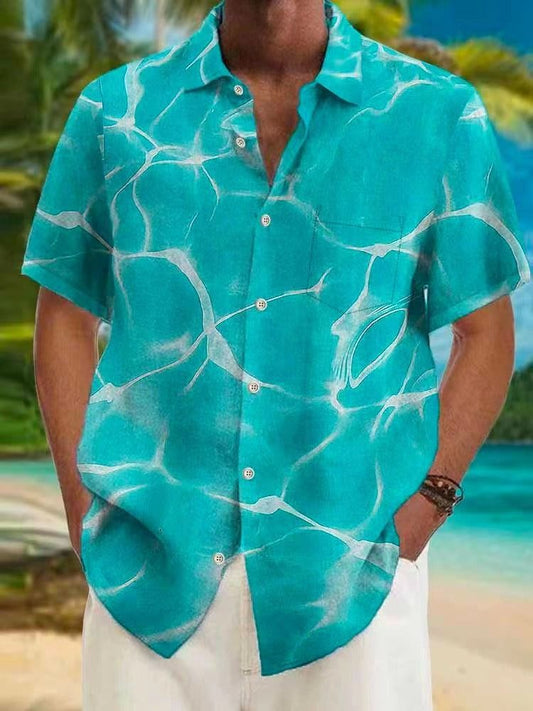 Men'sLoose Casual Cozy Vacation Print Shirt-www.hffproducts.com-