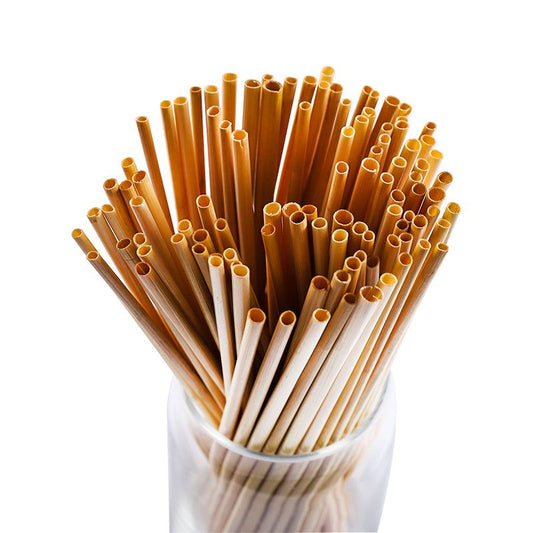 100Pcs 20cm Natural Wheat Straw Reusable Drinking Straws-www.hffproducts.com-